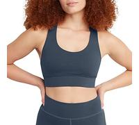 Hanes Womens Originals Longline Bralette, Pullover Cotton Longline Bra with Moderate Support, Trekking Grey, XS