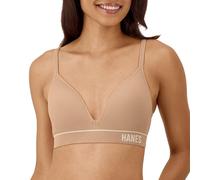 Hanes Women's Originals Seamless, Rib Contour Bralette, ComfortFlex Fit Bra, Opaque, Deep Glow, M