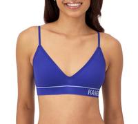 Hanes Women's Originals Seamless Triangle Bralette, Soft Ribbed Bra, ComfortFlex Fit, Opaque, Bright Violet Indigo, XXL