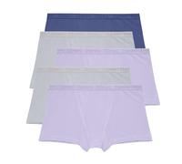 Hanes Women's Originals Supersoft Boxer Briefs Pack, Panties, Viscose from Bamboo Underwear, 5-Pack, Violet/Silver Opal/Silver Opal/Lavender/Lavender, M (Pack of 5)