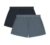 Hanes Women's Originals SuperSoft Comfywear Sleep Shorts, 3.25" (2 Pack), Black/Stargazer Grey, M