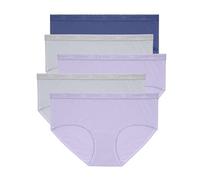 Hanes Women's Originals Supersoft Hipster Pack, Panties, Viscose from Bamboo Underwear, Violet/Silver Opal/Silver Opal/Lavender/Lavender, XXL (Pack of 5)