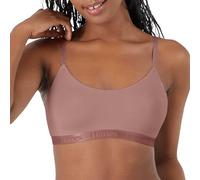 Hanes Women's Originals Supersoft String Bralette, Pullover Bra, Scoop Neckline, Earthen Tan, L