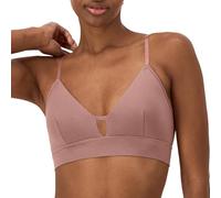 Hanes Women's Originals Supersoft Triangle, Viscose from Bamboo Longline Bralette Bra, Sheer NA, Earthen Tan, M