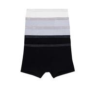 Hanes Women's Originals Ultra Supersoft Boxer Briefs, 5-Pack, Viscose from Bamboo Underwear, Black/Silver Opal/White, M (Pack of 5)