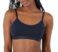 Hanes Women's Originals Ultra Supersoft String Bralette, Pullover Bra, Scoop Neckline, Semi-Sheer, Black, L