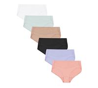 Hanes Women's Panties Pack, Smoothing Microfiber No-Show Underwear, May Vary, Assorted Colors, 6-Pack Hi-cuts, 10 (Pack of 6)
