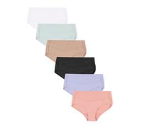 Hanes Women's Panties Pack, Smoothing Microfiber No-Show Underwear, May Vary, Assorted Colors, 6-Pack High-Waisted Briefs, 8 (Pack of 6)