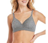 Hanes Women's Perfect Coverage Wireless Bra with Foam, ComfortFlex Fit, Smart Sizes S-3xl+, Charcoal, XL