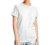 Hanes Women's Perfect-T Short Sleeve Cotton Crewneck T-Shirt, White, L