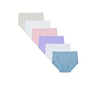 Hanes Women's Pure Comfort Briefs 6-Pack, Assorted, 8