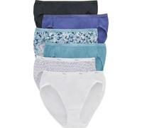 Hanes Women's Pw43as 10 Pack Cotton Hi Cut Panty (pack of 10)