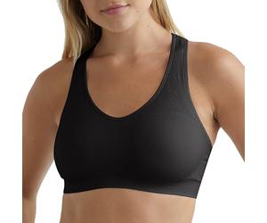 Hanes Women's Seamless Racerback Sports Bra, Ebony, XXL