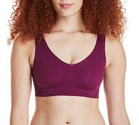 Hanes Women's Seamless Wireless, Lightweight Full-Coverage Wirefree T-Shirt Bra (S-3xl), Galactic Red, M