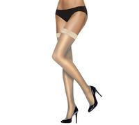 Hanes Women's Silk Reflections Toe, Silky Sheer Finish Thigh Highs Pantyhose, 20 den, Pearl, Size EF (Pack of 1)