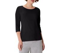 Hanes Women's Stretch Cotton Raglan Sleeve Tee, Black, Large