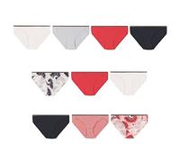 Hanes Women's Stretch Panties, Moisture-Wicking Cotton Underwear, 10-Pack (Colors May Vary) Bikini Style, Assorted, 6