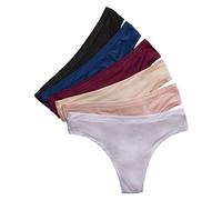 Hanes Women's Super Stretch Underwear Pack, Comfort Flex Fit Brief, Bikini Panties, 6-Pack (Colors May Vary), Assorted Thong, XL (Pack of 6)
