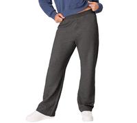 Hanes Women's Sweatpants, EcoSmart Fleece Sweatpants, Cotton-Blend Fleece Sweats, Mid-Weight Open Bottom Sweatpants for Women, Light Steel, M