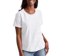 Hanes Women's Tri-Blend Relaxed Fit T-Shirt, Oversized Lightweight Tee, Available in Plus Size, Eco White, L