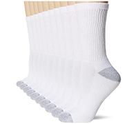 Hanes womens Value, Crew Soft Moisture-wicking Socks, Available in 10 and 14-packs, White - 10 Pack, 7-11 UK