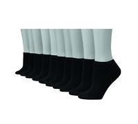 Hanes womens Value, No Show Soft Moisture-wicking Socks, Available in 10 and 14-packs, Black - 10 Pack, 4-8 UK