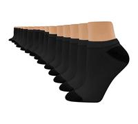 Hanes Women's Value, No Show Soft Moisture-Wicking Socks, Available in 10 and 14-Packs, Black-14, 5-9 (Pack of 14)