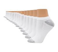 Hanes Women's Value, No Show Soft Moisture-Wicking Socks, Available in 10 and 14-Packs, White-14, 4-8 UK (Pack of 14)