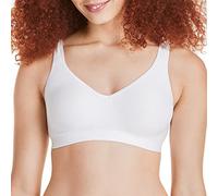 Hanes Women's Wireless Bra with Cooling, Seamless Smooth Comfort Wirefree T-Shirt Bra, White, L
