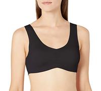 Hanes Women's Wireless Seamless Ultra-Light Full-Coverage T-Shirt Bra with Moisture Wicking, Opaque, Black, M