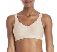 Hanes Women's Wireless, Smooth Comfort Full-Coverage T-Shirt Bra, Single, Opaque, Nude/Nude, 2-Pack, XXL (Pack of 2)