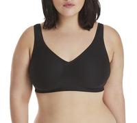 Hanes Women's Wireless, Smooth Comfort Full-Coverage T-Shirt Bra, Single Or 2-Pack, Opaque, Black, XXL