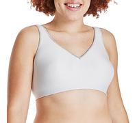 Hanes Women's Wireless, Smooth Comfort Full-Coverage T-Shirt Bra, Single Or 2-Pack, Opaque, Sterling Grey Herringbone Print, M