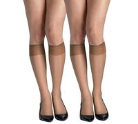 Hanes womens Women's Silk Reflections Knee High Reinforced Toe 775 - Multiple Packs Available, Barely There, One Size