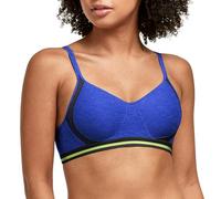 Hanes Women's X-Temp Wireless Cooling Mesh, Full-Coverage, Convertible T-Shirt Bra, Opaque, Clematis Blue Heather/Black, S