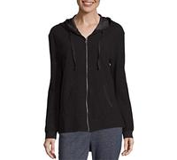 Hanes womensO46931French Terry Full-zip Hoodie Long Sleeve Warm Up or Track Jacket - black - Large