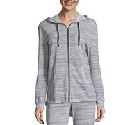 Hanes womensO46931French Terry Full-zip Hoodie Long Sleeve Warm Up or Track Jacket - blue - XXL