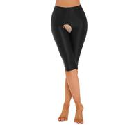 HANFBIO Womens Shorts Stretchy Elastic Waistband Leggings Short Pants Slim Fit Bottoms for Sport Yoga Dance