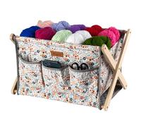 Hanfetch Yarn Caddy Large Size Yarn Storage Organizer for Yarn Skeins-Organizer for Crochet Hooks Knitting Needles Other Accessories