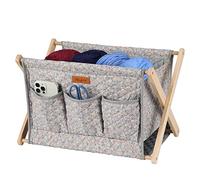 Hanfetch Yarn Caddy Large Size Yarn Storage Organizer for Yarn Skeins-Organizer for Crochet Hooks Knitting Needles Other Accessories (Tulip-Orange)(Easy Assembly)