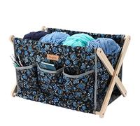 Hanfetch Yarn Caddy Large Size Yarn Storage Organizer for Yarn Skeins-Organizer for Crochet Hooks Knitting Needles Other Accessories (Paisley-Purple1)