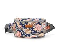 Hanfetch Yarn Crossbody Waist bag Small Yarn Storage Organizer for Yarn Skeins-Organizer for Crochet Hooks and Other Accessories, Peony, S, Yarn Storage Bag