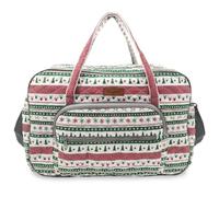 Hanfetch Yarn Storage Organizer, Knitting Crossbody Bag, Large Crochet Tote Bag Yarn Holder Case for Carrying Projects, Knitting Needles, Crochet Hooks and Other Accessories (Christmas Festive)