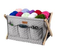 Hanfetch Yarn Storage Organizer - Large Size Yarn Caddy - Gray-Arrow - Easy Assembly