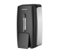 HANFINDA Commercial Soap Dispenser Wall Mount Manual Pump Hand Soap Dispenser 800ml Gel Liquid Hand Sanitizer Dispenser Black