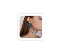 Hanfluenve Sparkly Full Rhinestones Studs Earrings Statement Huge Butterfly Earrings Exaggerated Big Large Wing Earrings for Women Girls Bride Wedding Retro Jewelry for Wedding Party, Zinc, crystal