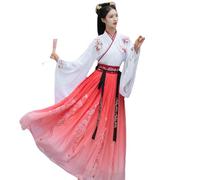 Hanfu Ancient Costume Super Immortal Ming System Women's Han Element Summer, White, Medium