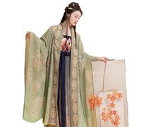 Hanfu Dress Women Ancient Summer Tang Embroidery Chinese Style Traditional Cosplay Skirt Suit Dresses Costume(B,XL)