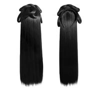 Hanfu Wigs Women, Chinese Traditional Hanfu Wig Hair Bun Lazy One-Piece Headband Ming-Made Tang Style(N)