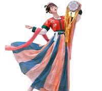 Hanfu Women's Dunhuang Ancient Costume Chinese Style Han Elements, Red, XL